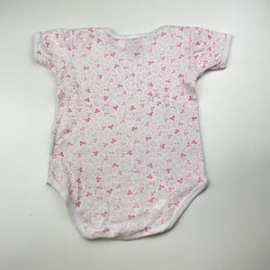 Girls Baby Baby, vintage floral cotton bodysuit / romper, GUC, size 1,  