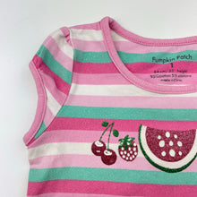 Load image into Gallery viewer, Girls Pumpkin Patch, stretchy tee / top, wash fade, FUC, size 1,  
