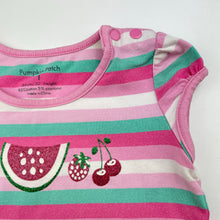 Load image into Gallery viewer, Girls Pumpkin Patch, stretchy tee / top, wash fade, FUC, size 1,  