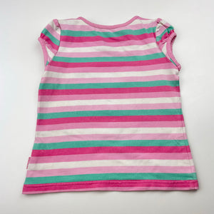 Girls Pumpkin Patch, stretchy tee / top, wash fade, FUC, size 1,  