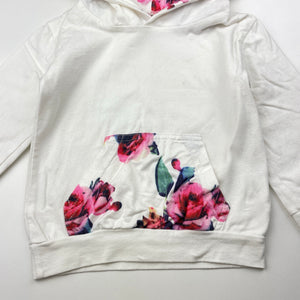 Girls white, hooded tee / top, FUC, size 2,  
