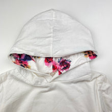 Load image into Gallery viewer, Girls white, hooded tee / top, FUC, size 2,  