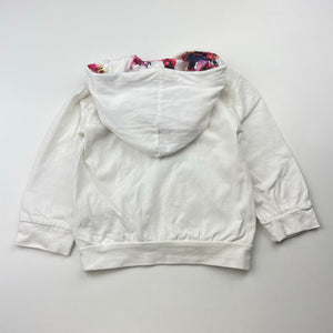 Girls white, hooded tee / top, FUC, size 2,  