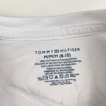 Load image into Gallery viewer, Unisex Tommy Hilfiger, white cotton tee / top, armpit to armpit: 31cm *small sizing*, FUC, size 6-7,  