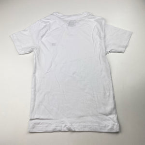 Unisex Tommy Hilfiger, white cotton tee / top, armpit to armpit: 31cm *small sizing*, FUC, size 6-7,  
