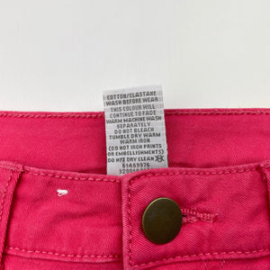 Girls Target, pink stretch cotton shorts, adjustable, FUC, size 8,  