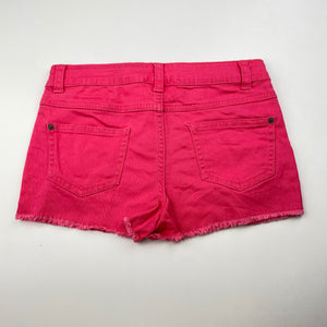 Girls Target, pink stretch cotton shorts, adjustable, FUC, size 8,  