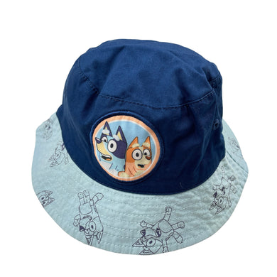 Unisex Bluey, reversible bucket hat, discolouration light blue side, FUC, size 00-0,  