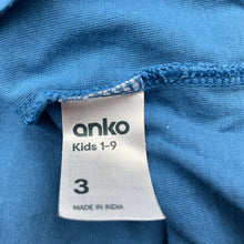 Load image into Gallery viewer, Boys Anko, blue cotton tee / top, FUC, size 3,  