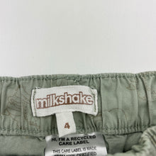 Load image into Gallery viewer, Boys Milkshake, green cotton shorts, elasticated, FUC, size 4,  