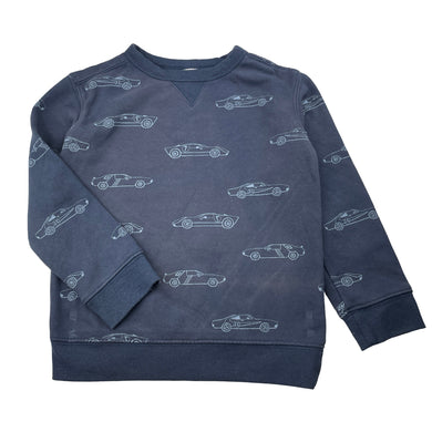 Boys Anko, navy fleece lined sweater / jumper, FUC, size 6,  