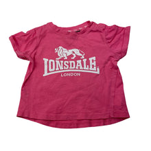 Load image into Gallery viewer, Girls Lonsdale, pink cotton tee / top, FUC, size 1,  