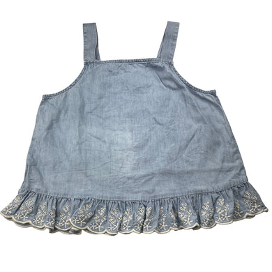 Girls Anko, chambray cotton summer top, GUC, size 14,  