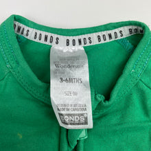 Load image into Gallery viewer, Unisex Bonds, stretchy zip wondersuit / zippy / romper, wash fade &amp; small marks, FUC, size 00,  