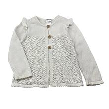 Load image into Gallery viewer, Girls Target, white knitted cotton cardigan, FUC, size 1,  