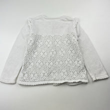 Load image into Gallery viewer, Girls Target, white knitted cotton cardigan, FUC, size 1,  