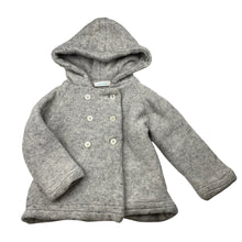 Load image into Gallery viewer, Unisex Country Road, wool blend knit hooded cardigan, discolouration neck &amp; cuffs, FUC, size 1,  