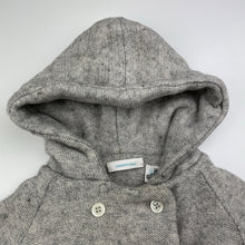 Load image into Gallery viewer, Unisex Country Road, wool blend knit hooded cardigan, discolouration neck &amp; cuffs, FUC, size 1,  