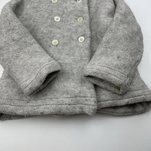 Load image into Gallery viewer, Unisex Country Road, wool blend knit hooded cardigan, discolouration neck &amp; cuffs, FUC, size 1,  