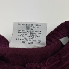 Load image into Gallery viewer, Girls Target, vintage mulberry chunky cord cotton dress, EUC, size 3, L: 64cm