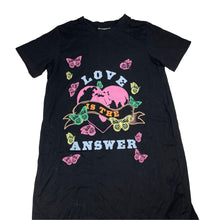Load image into Gallery viewer, Girls Mango, black cotton t-shirt dress, EUC, size 12, L: 68cm
