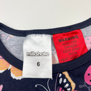 Girls Milkshake, lightweight nightie / night dresss, butterflies, L: 63cm, FUC, size 6,  