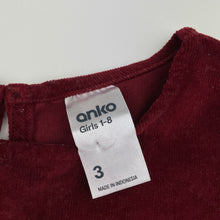 Load image into Gallery viewer, Girls Anko, stretch corduroy cotton dress, EUC, size 3, L: 50cm