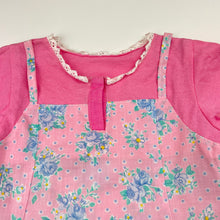 Load image into Gallery viewer, Girls vintage, lightweight floral dress, small mark left shoulder, armpit to armpit: 27cm, FUC, size 1-2, L: 41cm