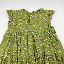 Load image into Gallery viewer, Girls Next, green floral cotton dress, GUC, size 2-3, L: 46cm