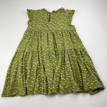Load image into Gallery viewer, Girls Next, green floral cotton dress, GUC, size 2-3, L: 46cm