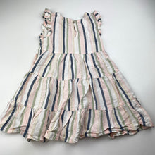 Load image into Gallery viewer, Girls Anko, striped viscose /cotton / linen dress, GUC, size 4, L: 49cm
