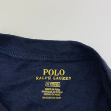 Load image into Gallery viewer, Girls Polo Ralph Lauren, navy cotton/modal tee / top, small sizing, armpit to armpit: 26cm unstretched, FUC, size 3-4,  