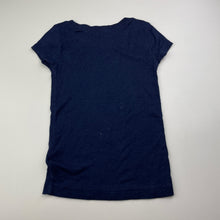 Load image into Gallery viewer, Girls Polo Ralph Lauren, navy cotton/modal tee / top, small sizing, armpit to armpit: 26cm unstretched, FUC, size 3-4,  