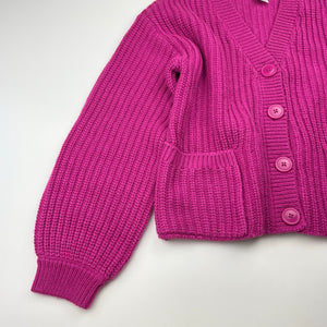 Girls Target, pink chunky knit cardigan, GUC, size 12,  