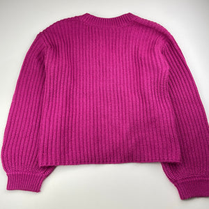 Girls Target, pink chunky knit cardigan, GUC, size 12,  
