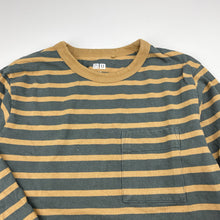 Load image into Gallery viewer, Boys Uniqlo, striped cotton long sleeve top, FUC, size 5-6,  