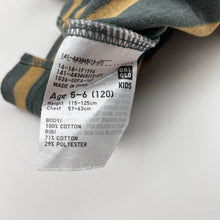 Load image into Gallery viewer, Boys Uniqlo, striped cotton long sleeve top, FUC, size 5-6,  