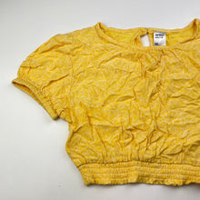 Load image into Gallery viewer, Girls Anko, yellow floral cropped viscose top, EUC, size 12,  