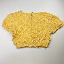 Load image into Gallery viewer, Girls Anko, yellow floral cropped viscose top, EUC, size 12,  