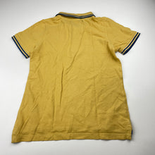Load image into Gallery viewer, Boys Brilliant Basics, yellow cotton polo shirt top, dinosaur, GUC, size 7,  