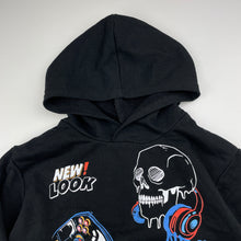Load image into Gallery viewer, Boys LC Waikiki, black hoodie sweater, skull, EUC, size 5-6,  
