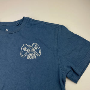 Boys Target, blue knit cotton tee / top, gaming, GUC, size 10,  