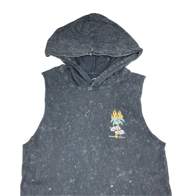 Boys KID, cotton hooded sleeveless tee / top, GUC, size 10,  