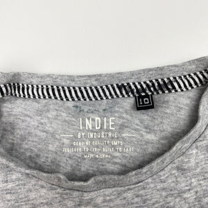 Boys Indie, grey marle cotton tee / top, GUC, size 10,  