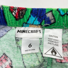 Load image into Gallery viewer, Boys Mojang, Minecraft flannel cotton pyjama pants, GUC, size 6,  