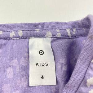 Girls Target, purple cotton long sleeve tee / top, EUC, size 4,  