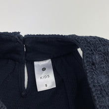 Load image into Gallery viewer, Girls Target, navy cotton top, wash fade, FUC, size 5,  