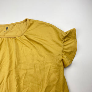 Girls Uniqlo, yellow short sleeve top, EUC, size 13,  