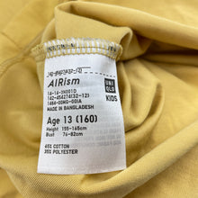 Load image into Gallery viewer, Girls Uniqlo, yellow short sleeve top, EUC, size 13,  