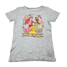 Load image into Gallery viewer, Girls Disney, Princess, grey marle tee / top, GUC, size 6,  